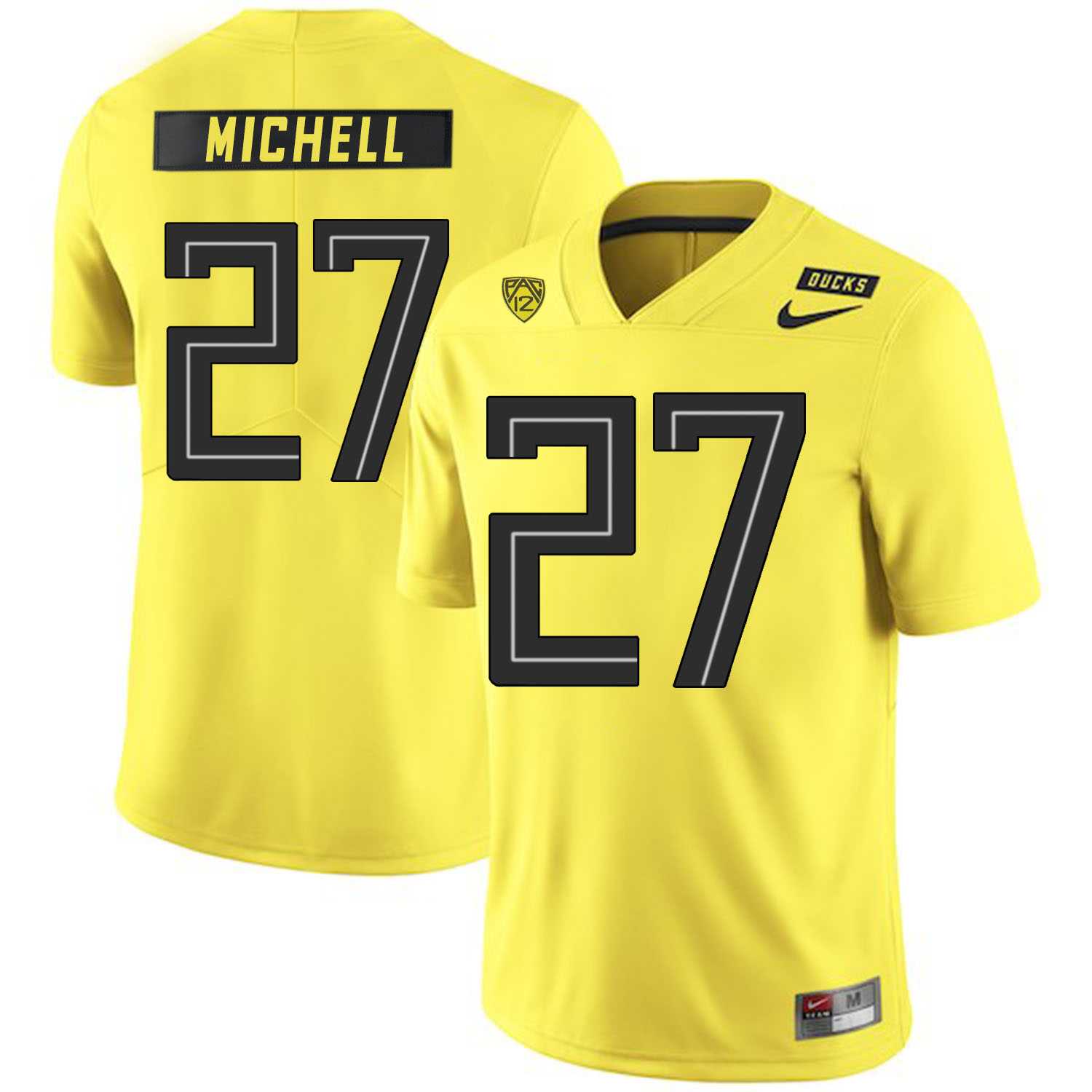 Oregon Ducks #27 Terrance Mitchell Yellow Nike College Football Jersey